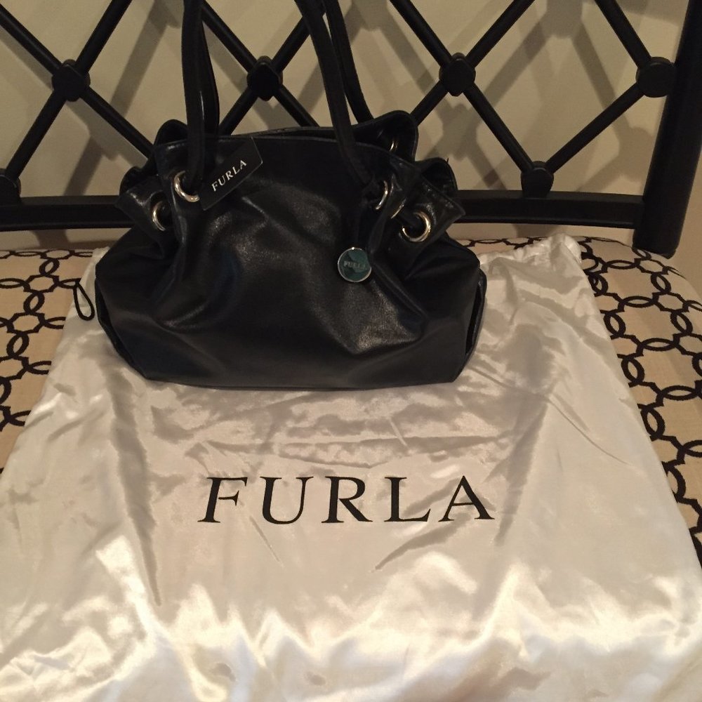Furla Black "Carmen" Handbag, Nearly NEW!